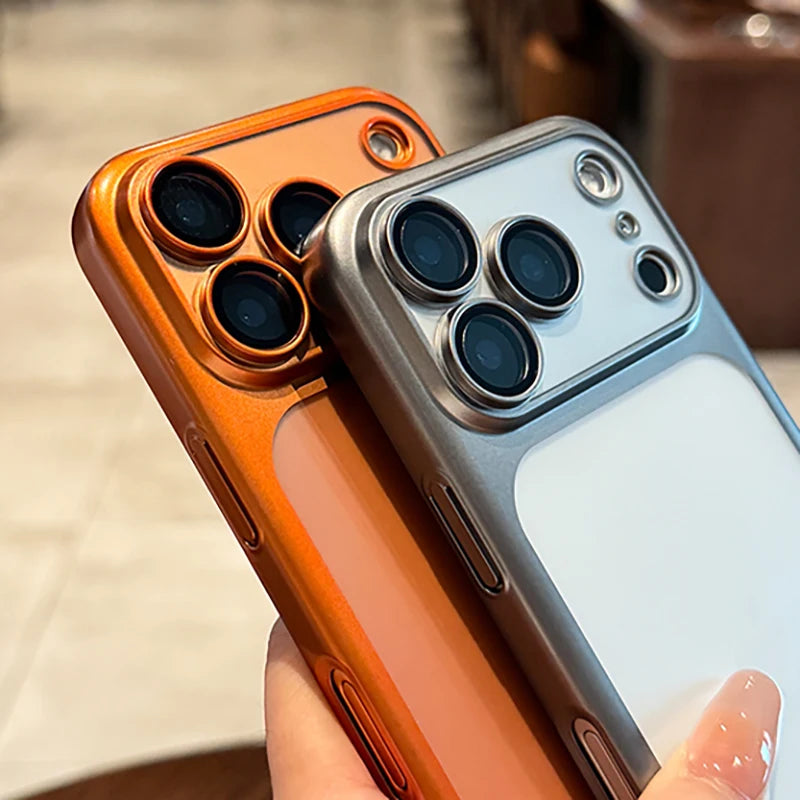 Luxury New Ultrathin UV Plating Matte Anti Slip 17 Pro Max Phone Case for iPhone 17 Lens Film Protect Translucent Hard PC Cover