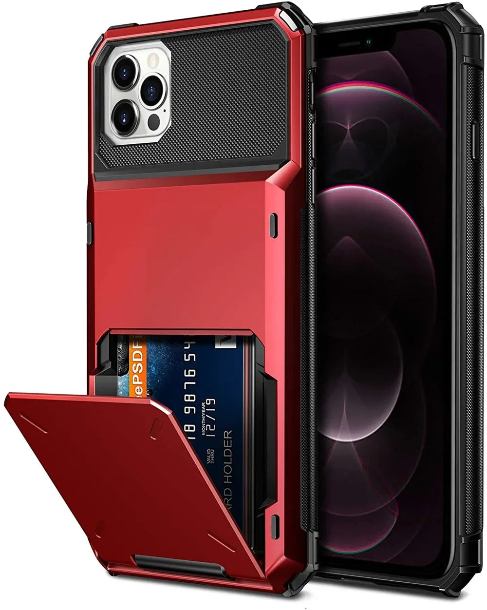 Wallet 4-Card Slot Credit Phone Case For iPhone 16 Pro Max 15 Plus 14 Pro 13 11 12 XR XS Max Cards Holder Anti Fall Cover Funda