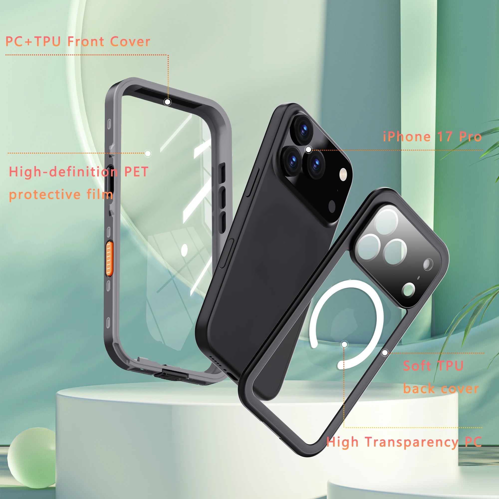 Shellbox Professional Waterproof Phone Case 360° Shockproof and Dustproof IP68 (Compatible with iPhone 17 Pro/16/15/14/13)