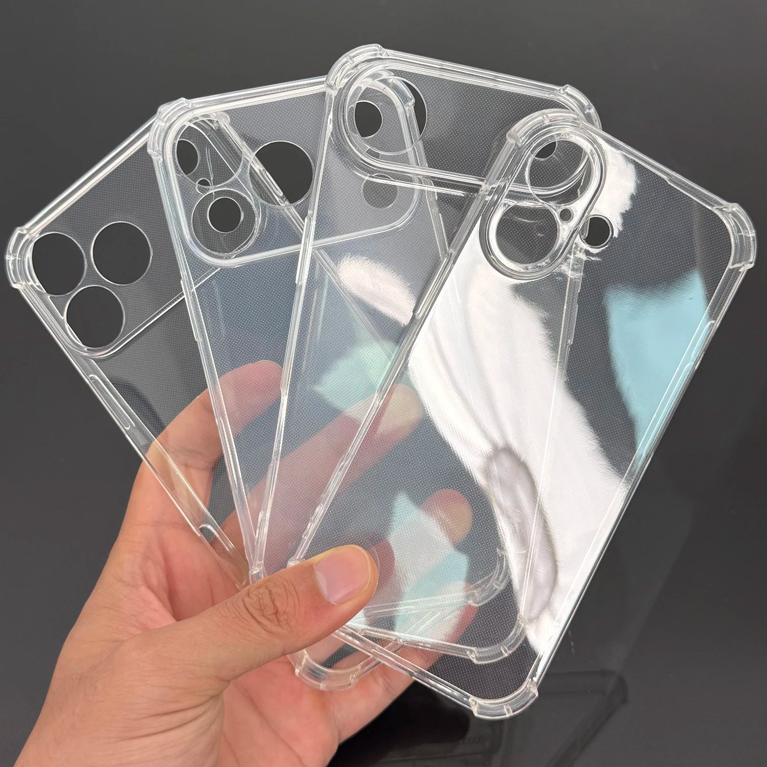 Transparent Phone Cases for IPhone 17/17 Air/17 Pro/17 ProMax Corner Protection Shockproof Anti-scratch Clear Phone Covers
