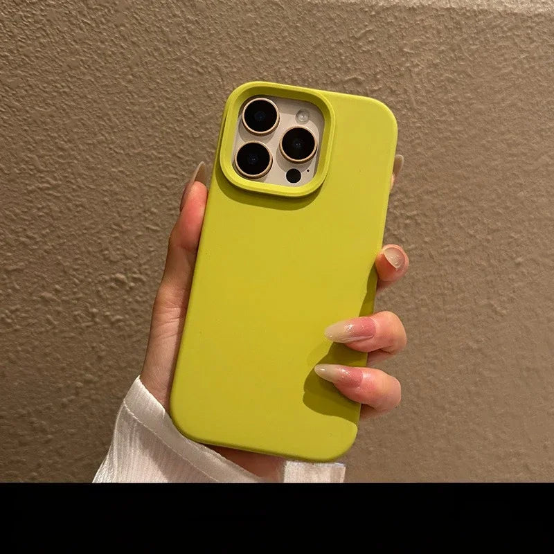 Soft Liquid Silicone Candy Color Case for iPhone 16 15 14 13 Pro Max Plus 12 11 16e Sensitive Camera Control Button Matte Cover