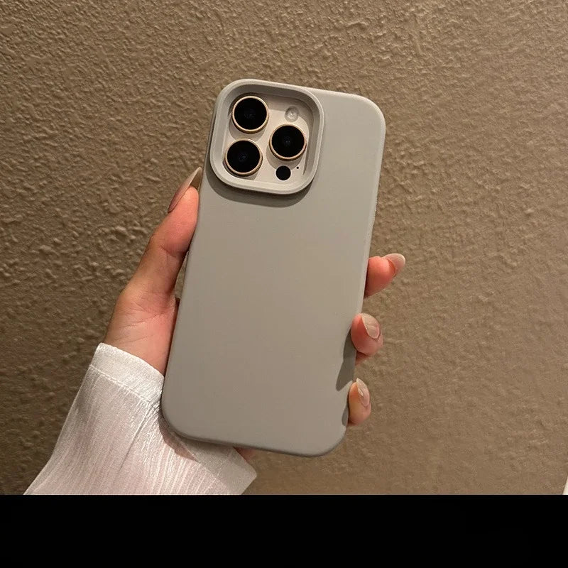 Soft Liquid Silicone Candy Color Case for iPhone 16 15 14 13 Pro Max Plus 12 11 16e Sensitive Camera Control Button Matte Cover