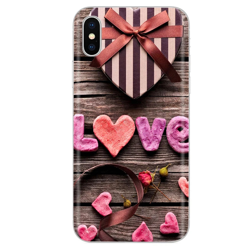 Cute Animal Flower Silicone Case for Iphone XR Case X Xs Max Simple Silicone Case for Iphone X Xs Max Xr Soft Cover Coque Shell
