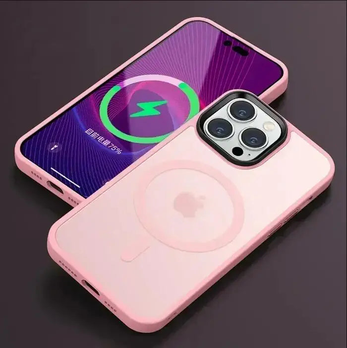Matte Translucent Frosted Case For IPhone 17 16 15 14 13 11 12 11 Pro Max Plus Magnetic Case For Magsafe Wireless Charging Cover