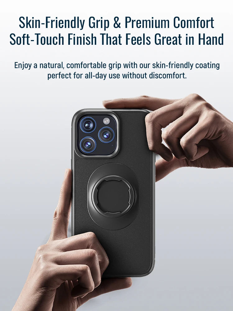 Shockproof Case for iPhone 17/16/15/14Plus/13/12/11Pro/XsMax/XR Quad-style Motorbike/Bike Holder/Car Mount with Lock-in Design