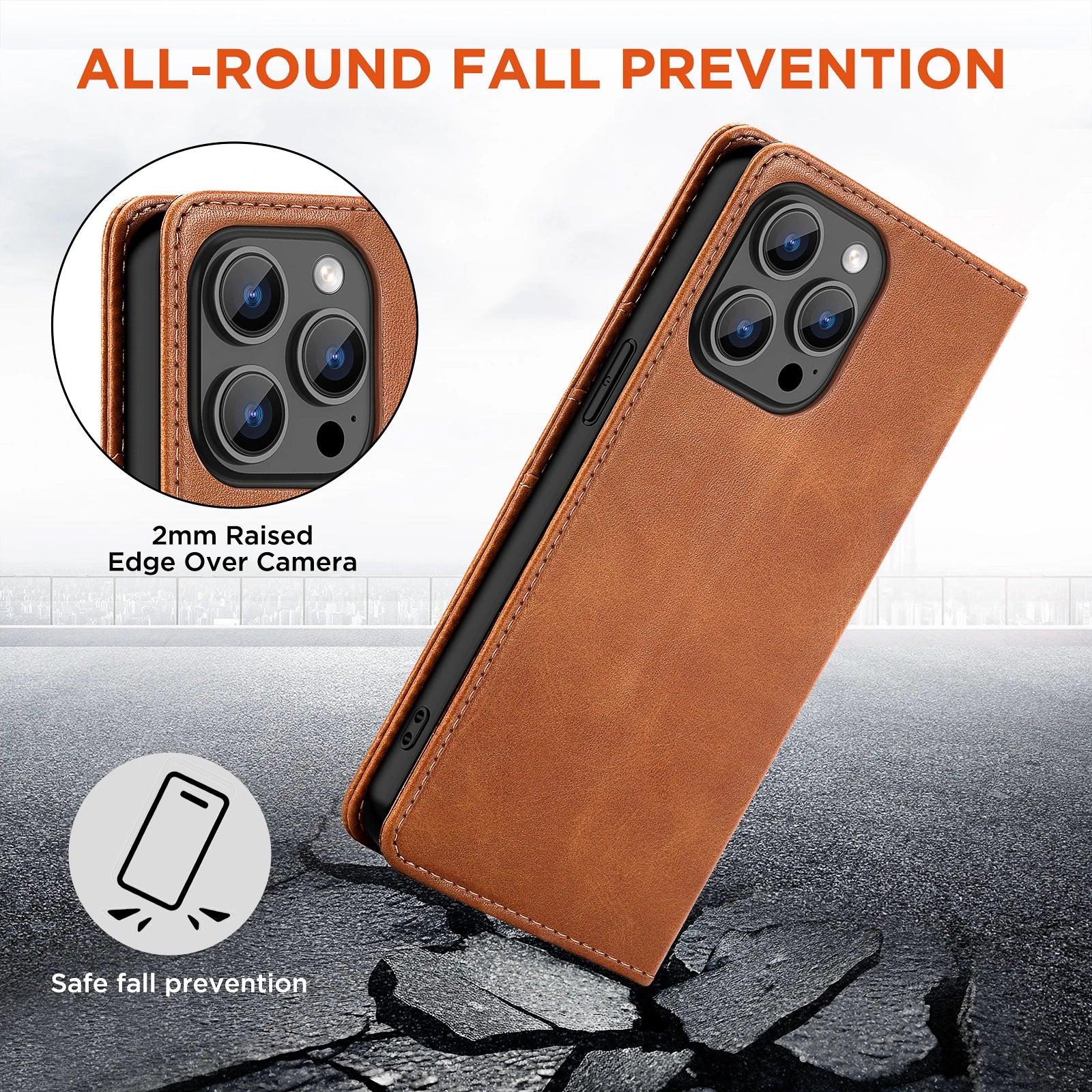 PU Leather Wallet Phone Case For iPhone 16E 16 Pro Max  15 Plus 14 13 12 Flip Cover Protective Magnetic With Picture Frame