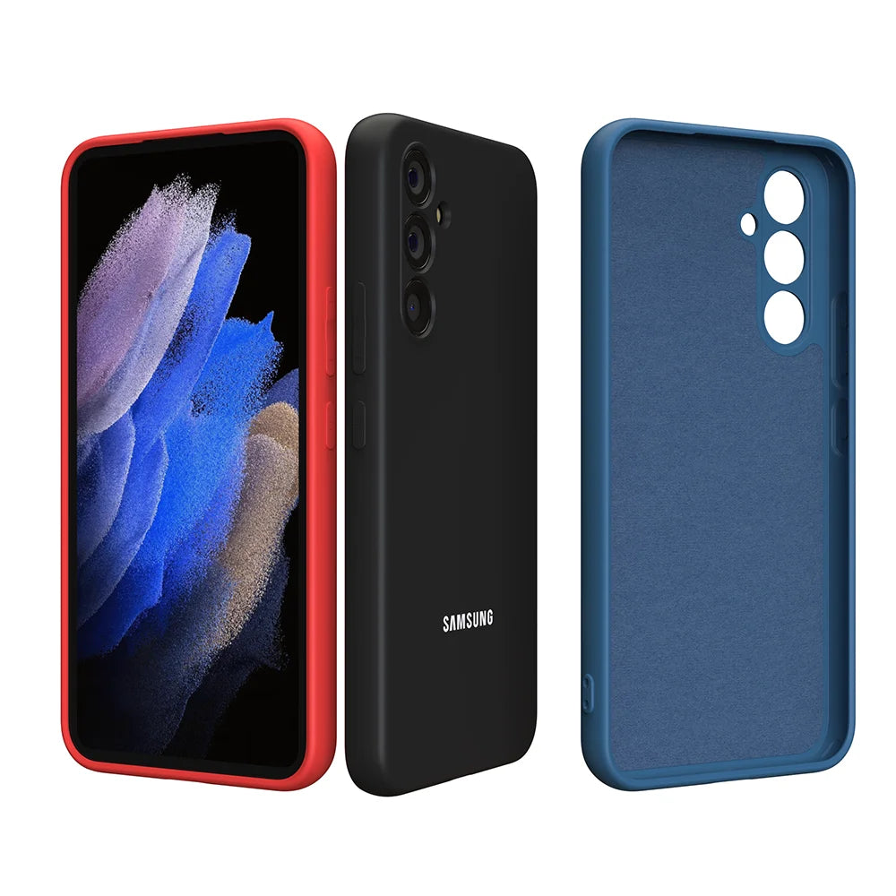 For Samsung Galaxy A17 A55 A35 A25 A15 A05S A56 A36 A26 A16 A06 Case Liquid Silicone Phone Back Cover For A54 A34 24 14 23 Shell