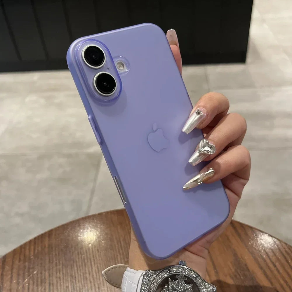 Ultra Thin PP Case For iPhone 17 16 15 14 13 12 11 Pro Max 16 15 Plus Matte Cover For iPhone 17 Air Slim Clear Shockproof Case