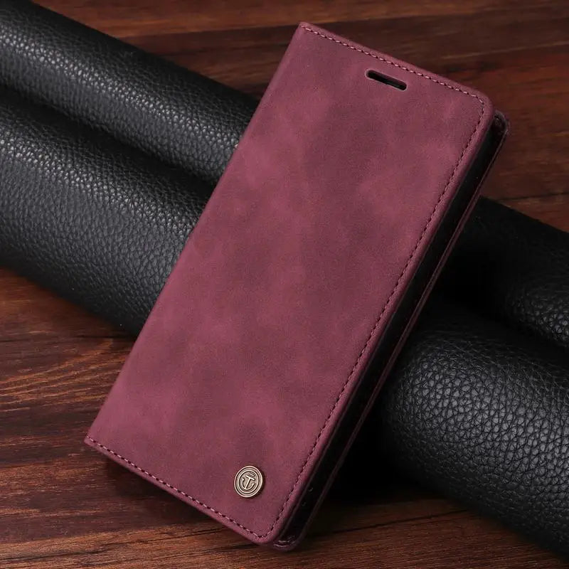 Leather Flip Case For iPhone 16 17 15 14 13 12 11 Pro Max Case For iPhone 17 Air 16E 13 12 X XR XS 6 8 7 Plus Shockproof Cover