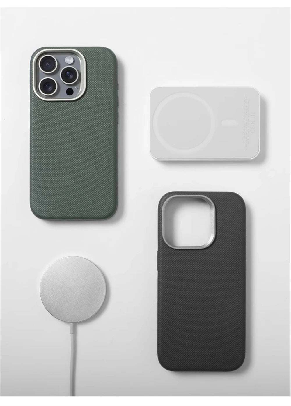 Luxury Alloy Lens Frame Particle PU Leather Magnetic Case For iPhone 17 16 Pro Max 15 14 13 For Magsafe Wireless Charging Cover