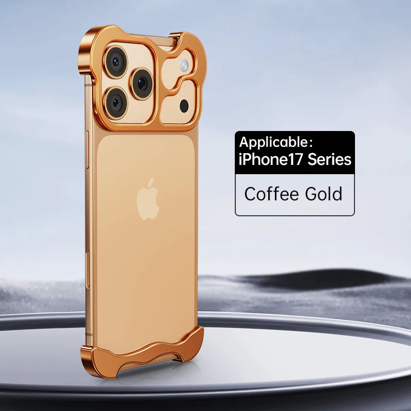 Luxury Irregular Aluminum Alloy Bumper Phone Case For IPhone 12 13 14 15 16 17 Pro Max 17Air Lens Film Protection Metal Cover