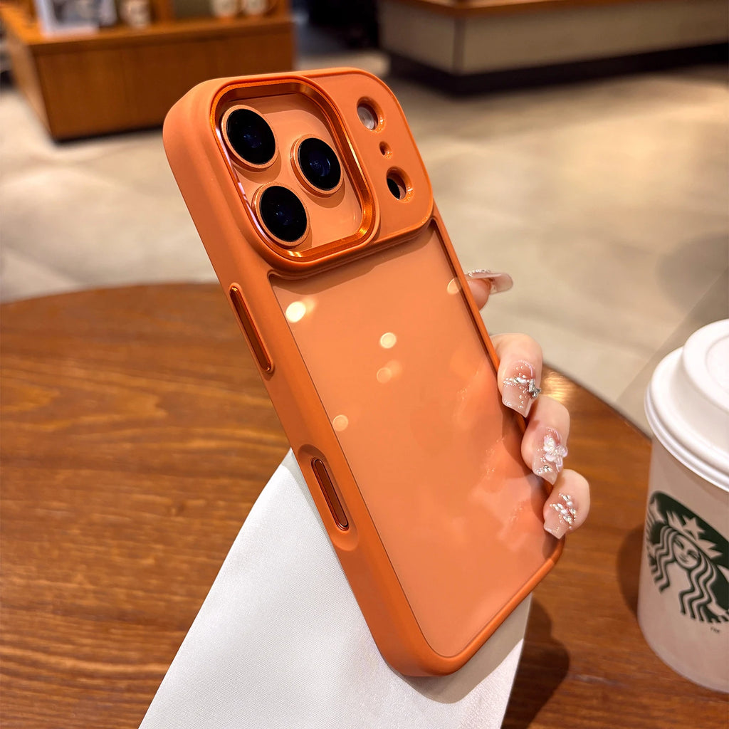 New Luxury Transparent Phone Case for iPhone 17 16 15 14 13 Pro Max Plus 17Pro Acrylic PC Hard Shockproof Cover for iPhone 17Air