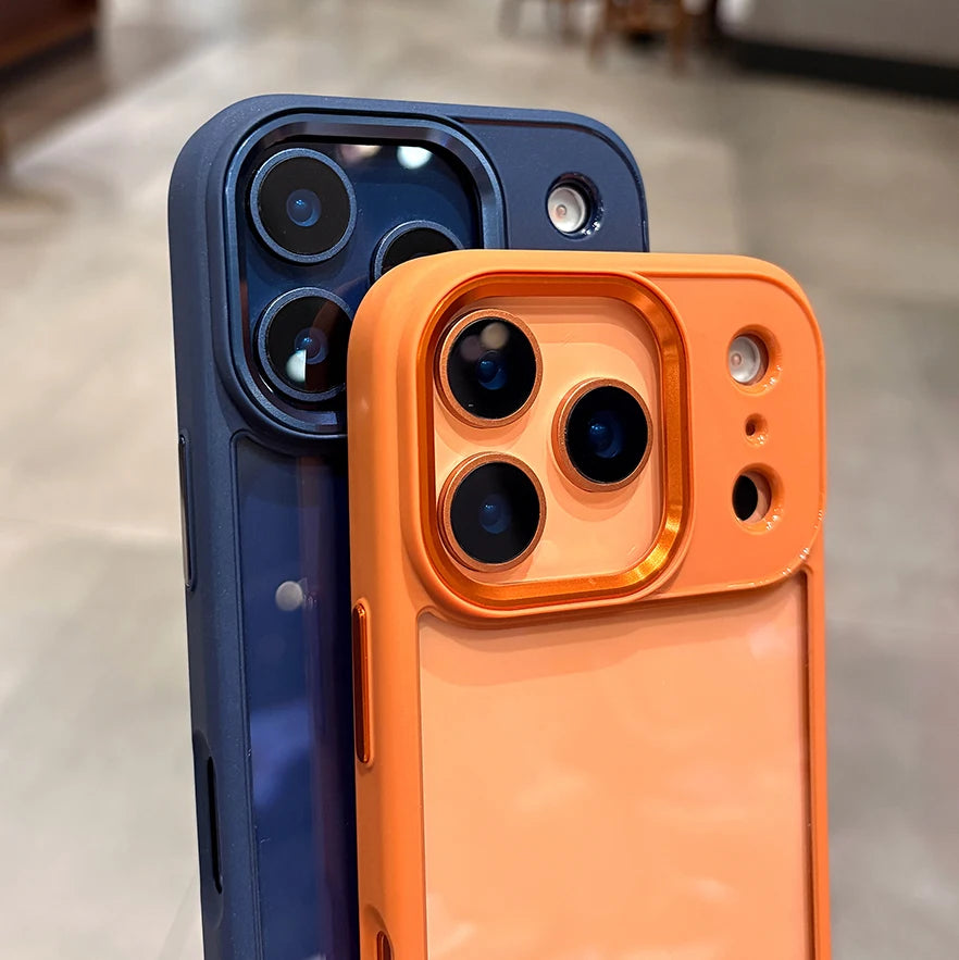 New Luxury Transparent Phone Case for iPhone 17 16 15 14 13 Pro Max Plus 17Pro Acrylic PC Hard Shockproof Cover for iPhone 17Air