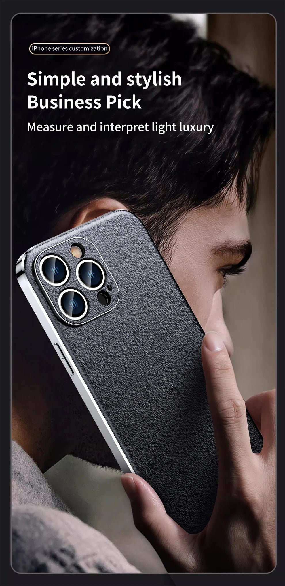 Genuine Cowhide Leather Phone Case for iPhone 16 14 11 12 13 15 Pro Max Plus 16Pro Luxury Plating Full Lens Protection Cover