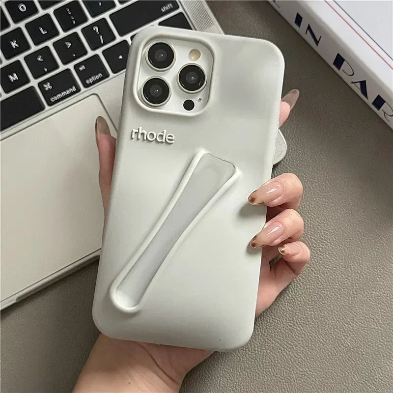 Lemontini Yellow Portable Lip Gloss Silicone Phone Case for IPhone 17 11 12 13 14 15 16 Pro Max Plus Lipstick Shockproof Cover﻿