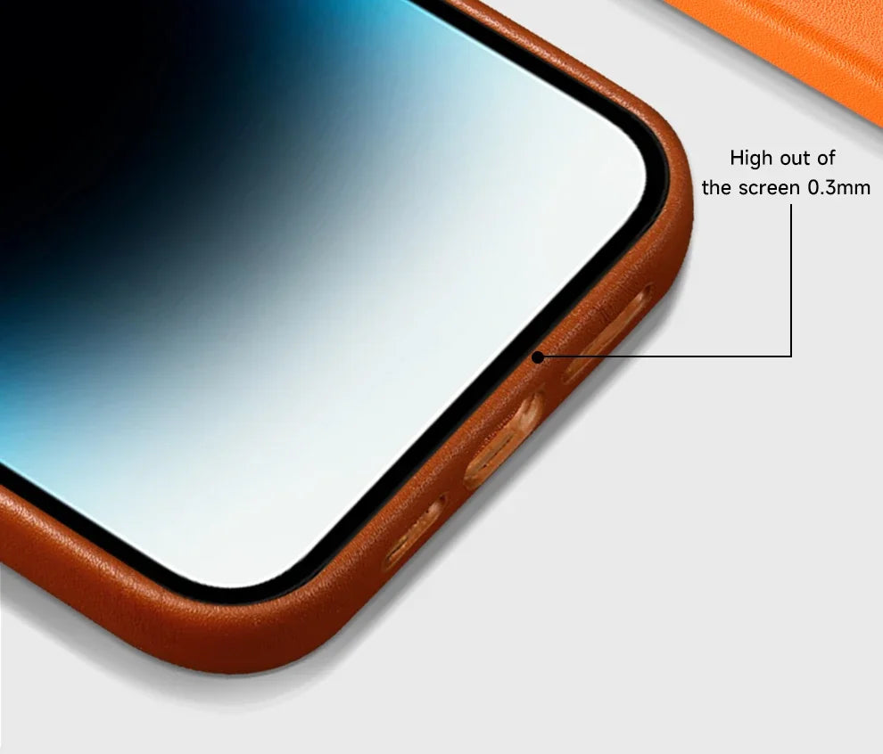 Luxury MagSafe Case for Apple iPhone 17 Pro Max 16 13 12 14 15 Plus Leather Official Style MacSafe Magnetic i Phone Cover Etui