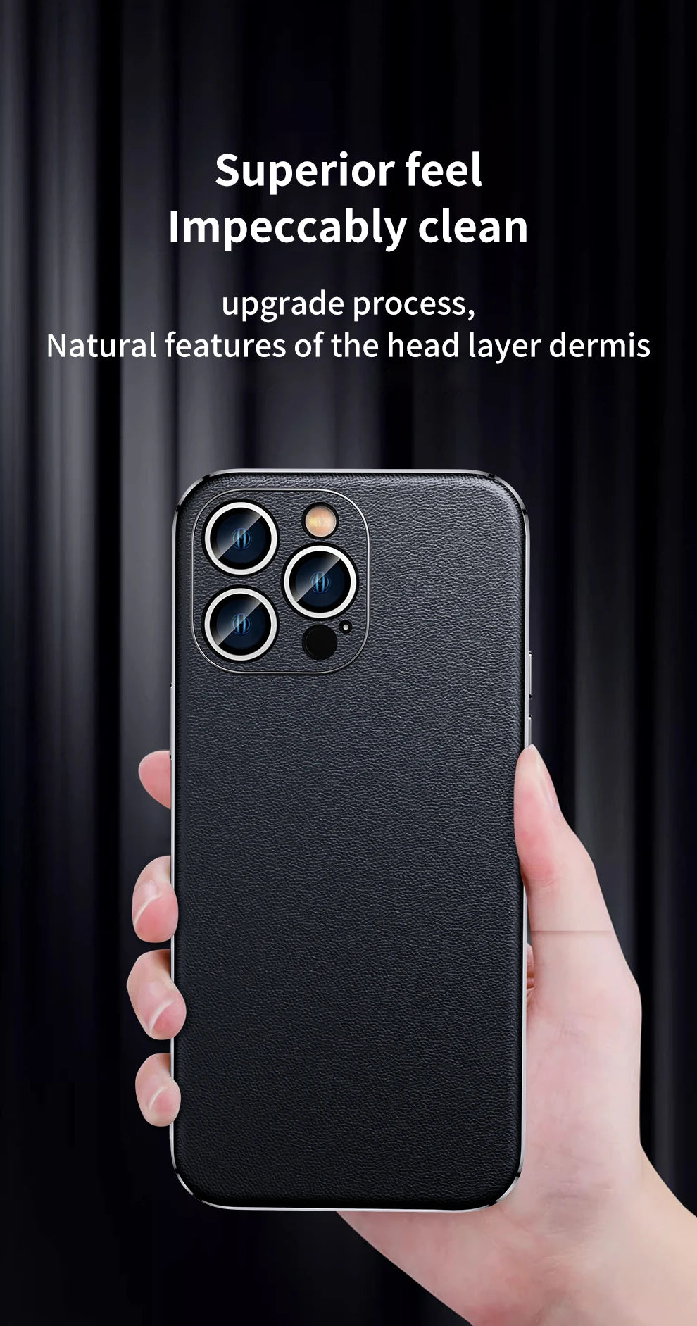 Genuine Cowhide Leather Phone Case for iPhone 16 14 11 12 13 15 Pro Max Plus 16Pro Luxury Plating Full Lens Protection Cover