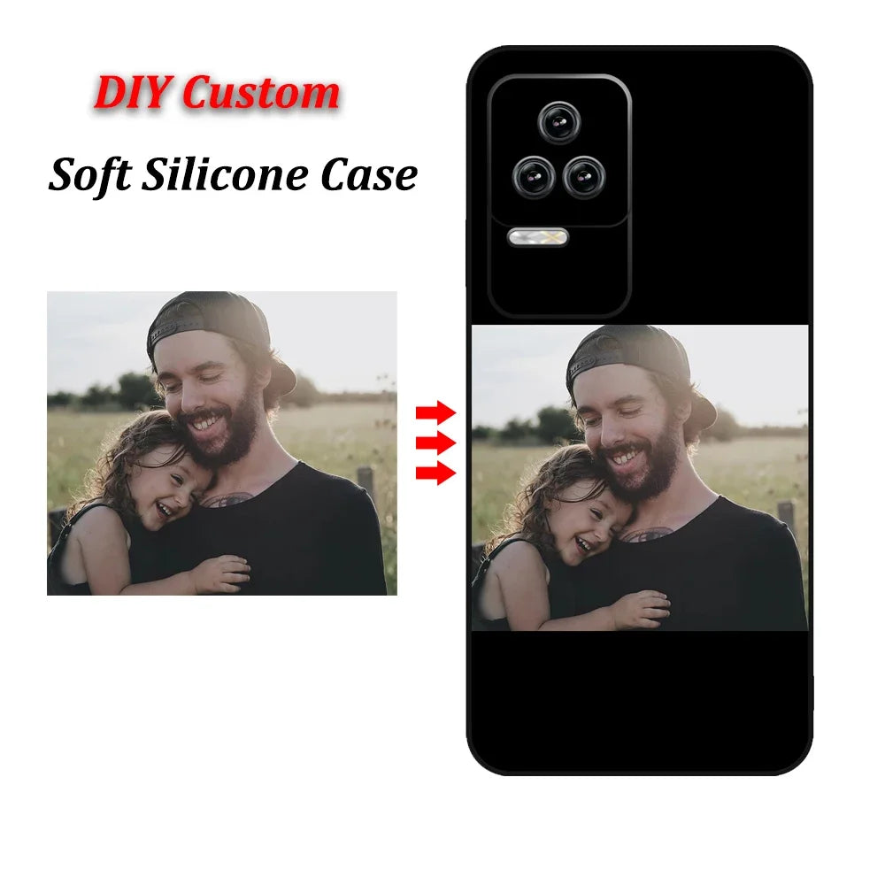 Custom Case for iPhone 17 Air 16 16e 15 14 13 12 11 Pro Max Mini SE XR Plus Cover DIY Photo Soft Matte Silicone Shockproof Funda