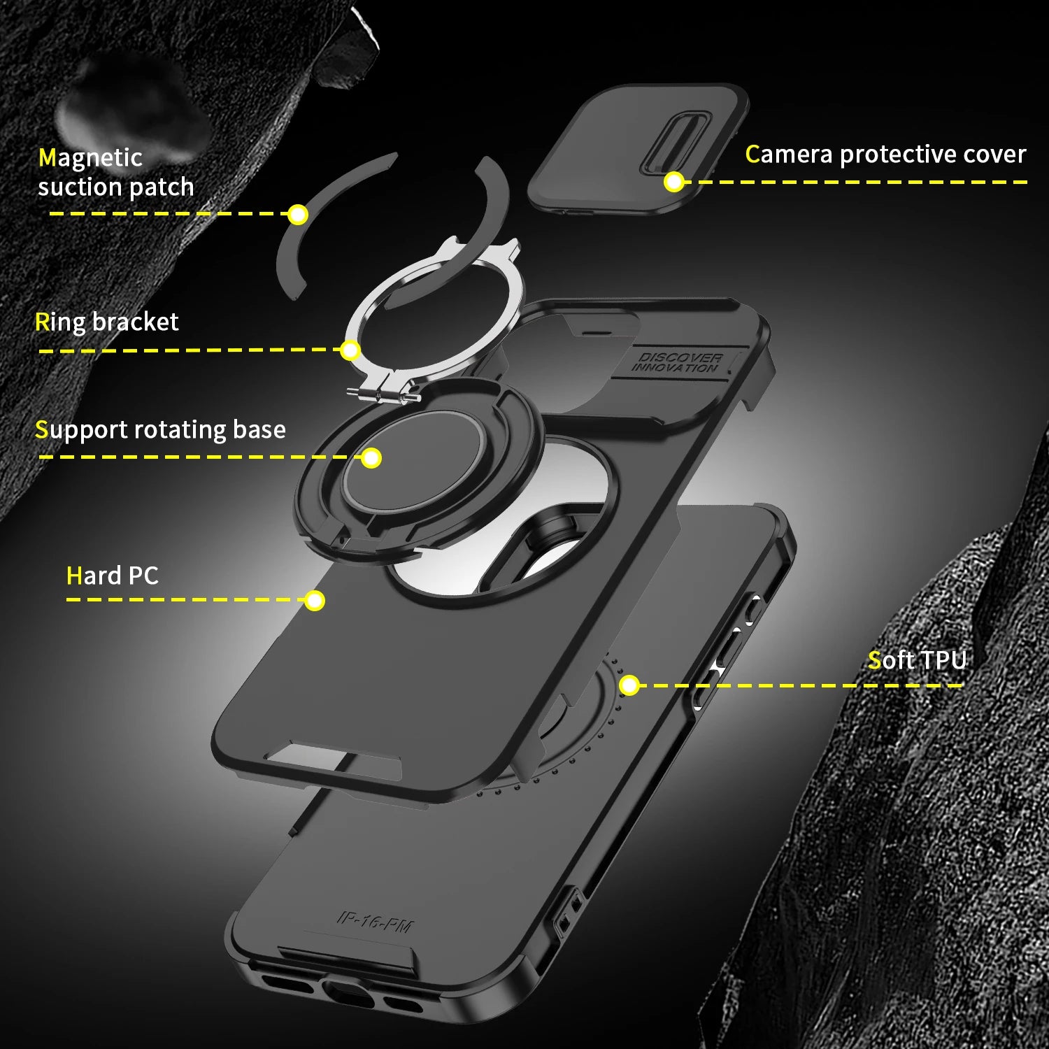 Luxury Magsafe Magnetic Wireless Charging Armor Case For iPhone 16 15 14 13 12 11 Pro Max Plus Slide Camera Protection PC Cover