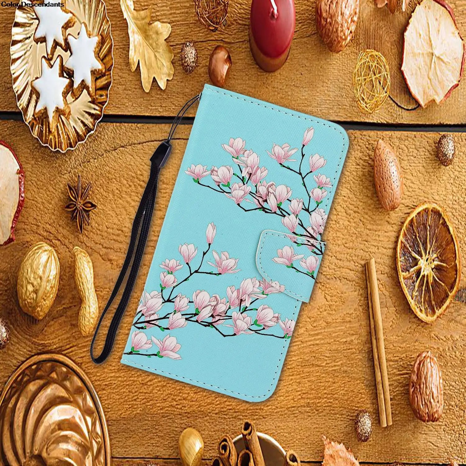 Painted Leather Case For iPhone 12 13 Pro Max mini SE 2020 15 Flip Wallet Card Slot Holder Phone Book Cover Flower Butterfly Cat