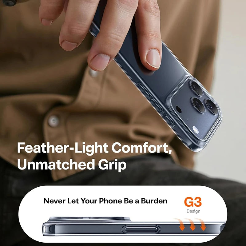 Luxury Hard PC Case for iPhone 17 Pro Max Case Ultra Thin Transparent Case for iPhone 17 Air Phone Back Cover Shell Fundas Coque