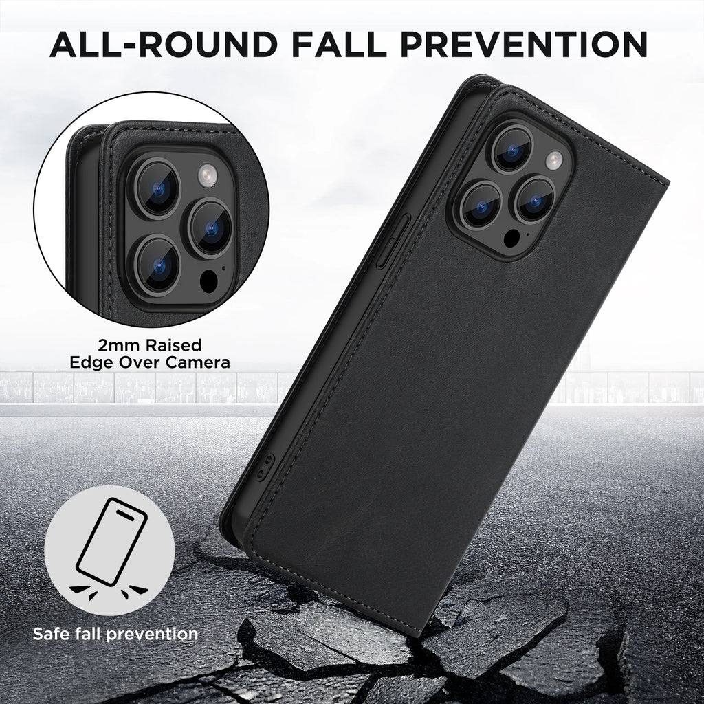 PU Leather Wallet Phone Case For iPhone 16E 16 Pro Max  15 Plus 14 13 12 Flip Cover Protective Magnetic With Picture Frame