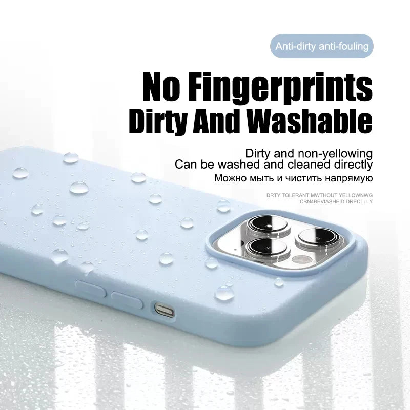 Luxury Liquid Silicone Case For iPhone 15 14 13 12 11 Pro Max Soft Cases For iPhone 12 13 mini X XR XS 8 7 Plus Shockproof Cover