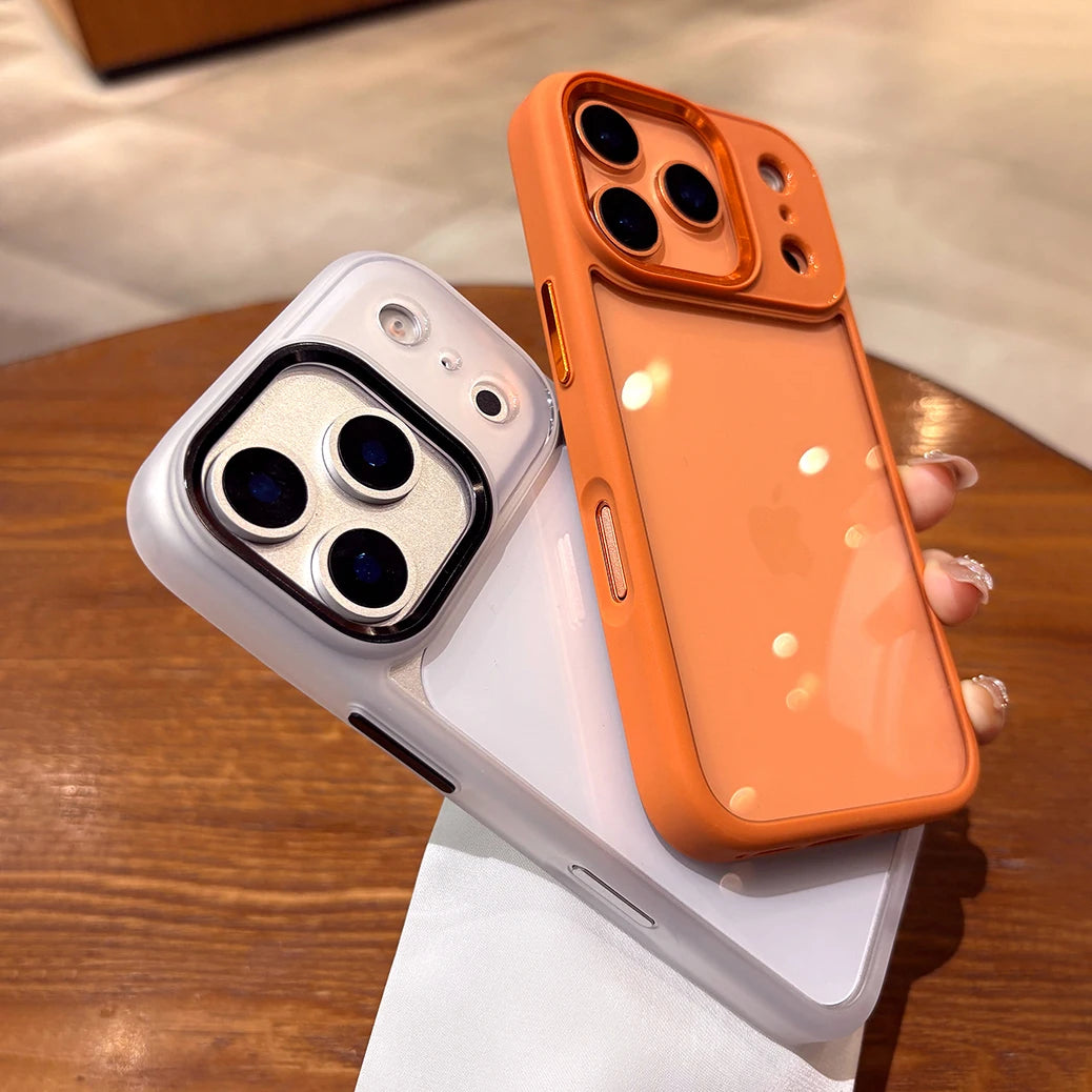 New Luxury Transparent Phone Case for iPhone 17 16 15 14 13 Pro Max Plus 17Pro Acrylic PC Hard Shockproof Cover for iPhone 17Air