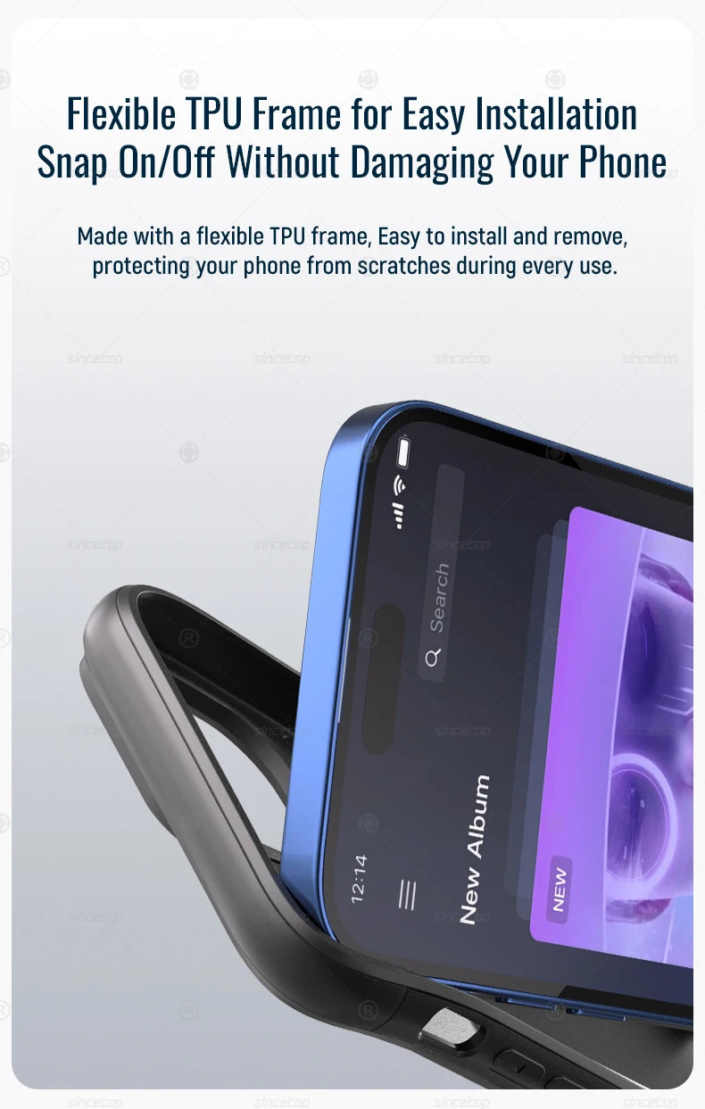 Shockproof Case for iPhone 17/16/15/14Plus/13/12/11Pro/XsMax/XR Quad-style Motorbike/Bike Holder/Car Mount with Lock-in Design