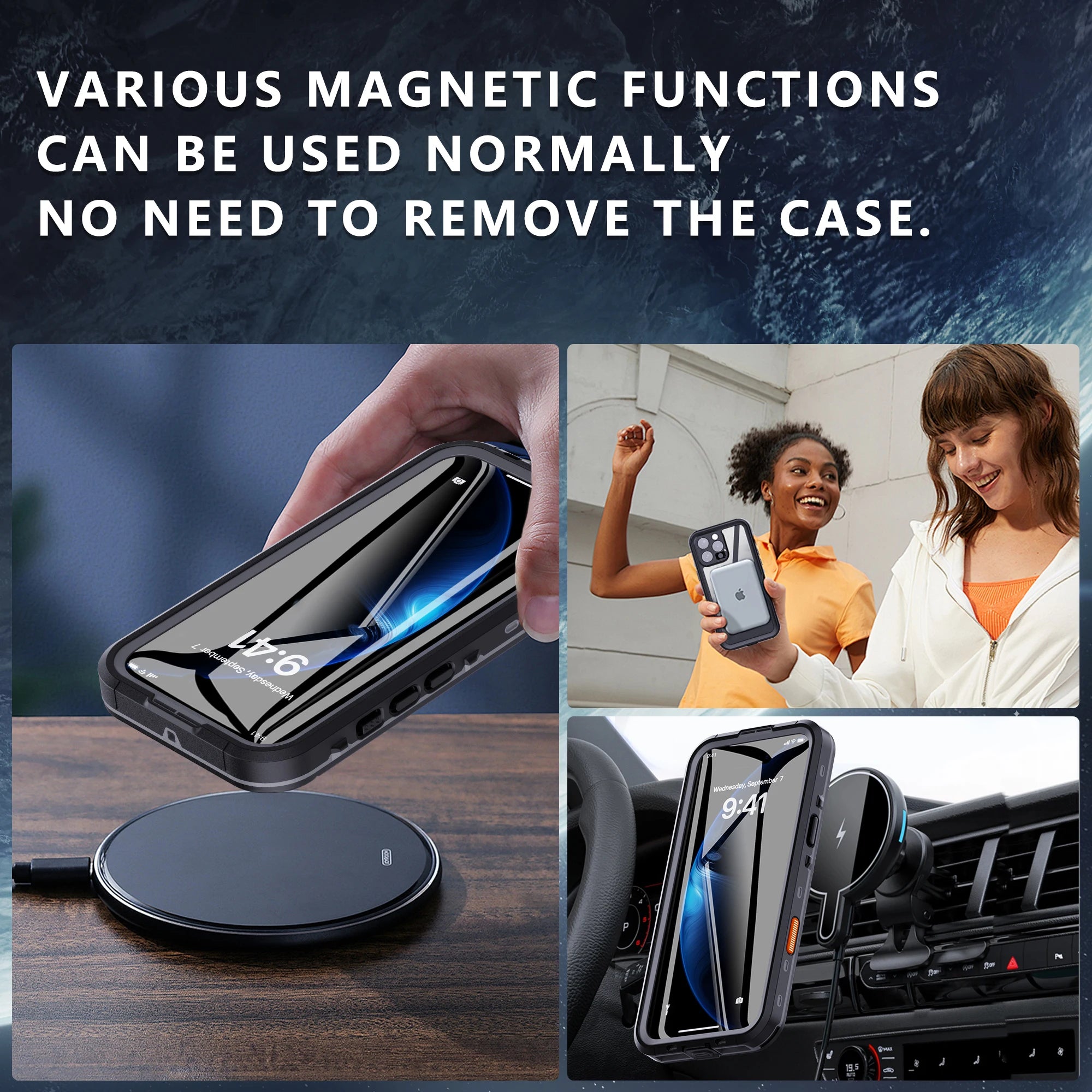 Shellbox Professional Waterproof Phone Case 360° Shockproof and Dustproof IP68 (Compatible with iPhone 17 Pro/16/15/14/13)