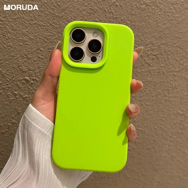 Soft Liquid Silicone Candy Color Case for iPhone 16 15 14 13 Pro Max Plus 12 11 16e Sensitive Camera Control Button Matte Cover