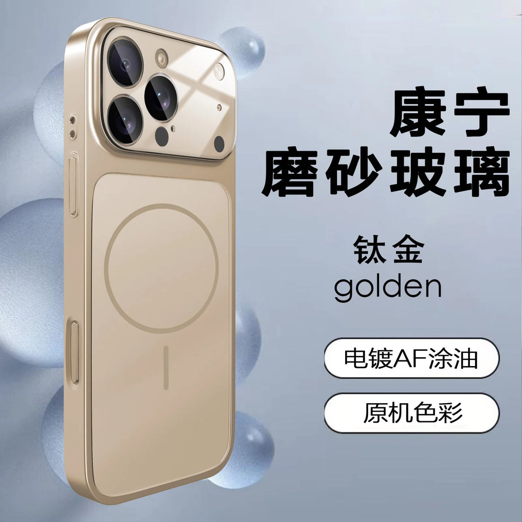 Original AG Nano Frosted Glass For Magsafe Phone Case For iPhone 17 Air 16 15 14 13 Pro Max Magnetic Wireless Charge Armor Cover