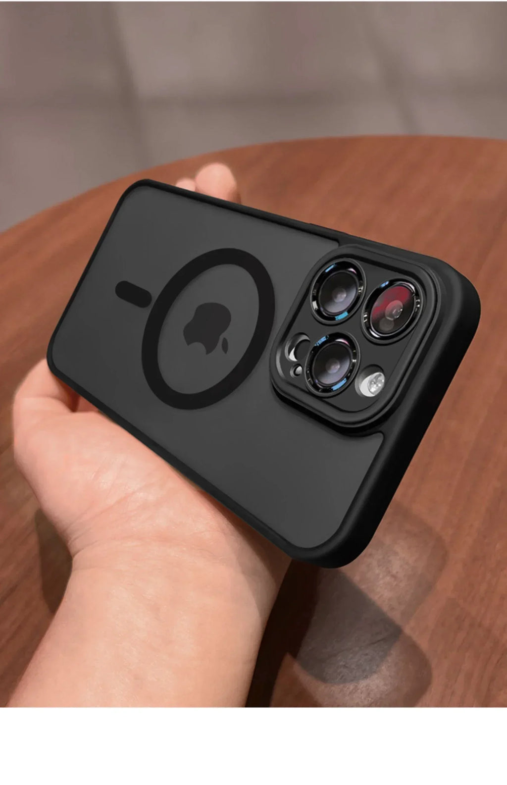 Magnetic Luxury Lens Protector Matte Translucent Case For iPhone 17 16 15 14 13 12 11 Pro Max For Magsafe Wireless Charger Cover