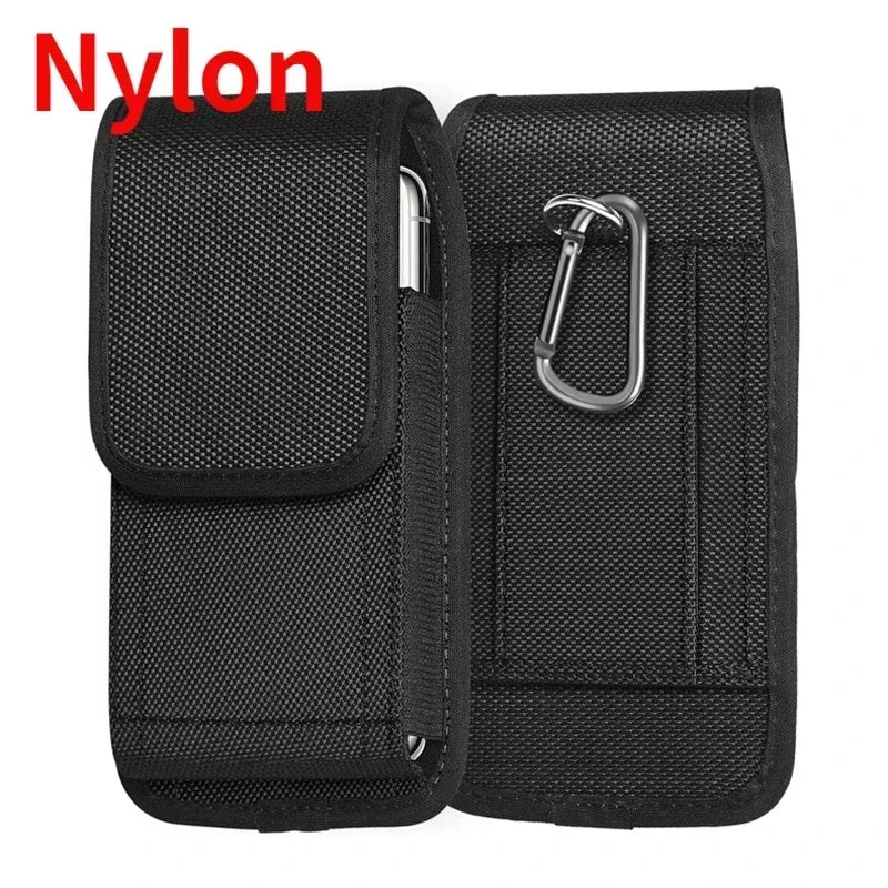 Mobile Phone Pocket Men Women Small Nylon Cell Phone Holster Storage Waist Fanny Pack Purse With BeltLoop Bum Bag 4 Size
