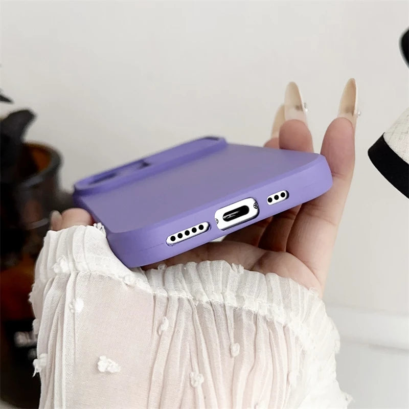 Slide Camera Lens Protection Case For iPhone 16 15 14 Plus 13 12 11 Pro X XS XR Max 8 7 Shockproof Bumper Soft Silicone Cover