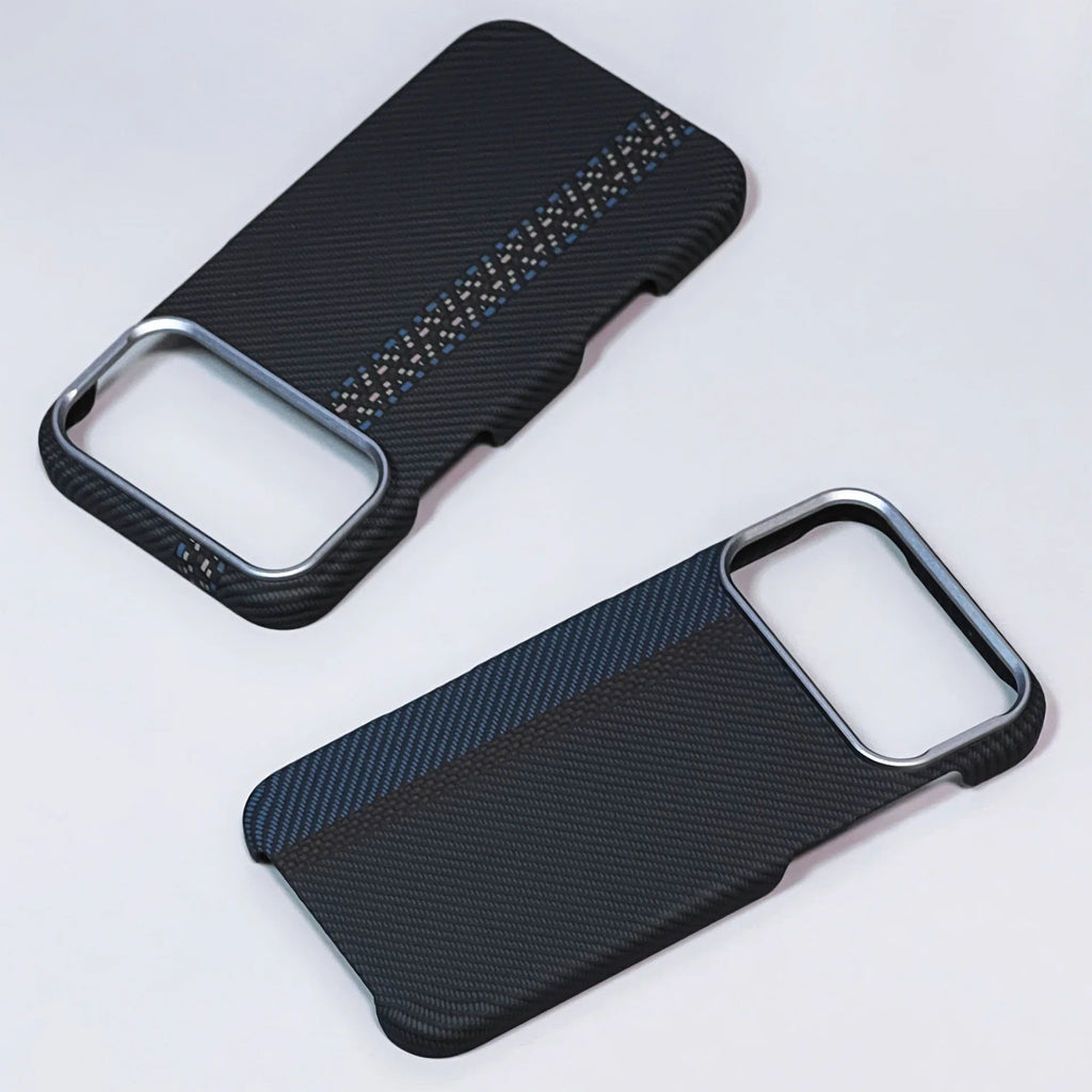 Luxury Carbon Fiber Texture Magnetic Phone Case for IPhone 17 14 15 16 Pro Max 17Po 17Air Alloy Lens Ultra Thin Hard PC Cover