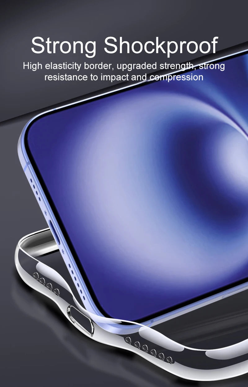 New Ultra Thin Soft Silicone Case For iPhone 16 Pro Max Plus Crystal Clear Transparent Full Cover Shell 16pro Promax 16plus