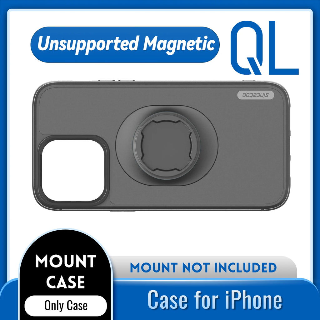 Shockproof Case for iPhone 17/16/15/14Plus/13/12/11Pro/XsMax/XR Quad-style Motorbike/Bike Holder/Car Mount with Lock-in Design