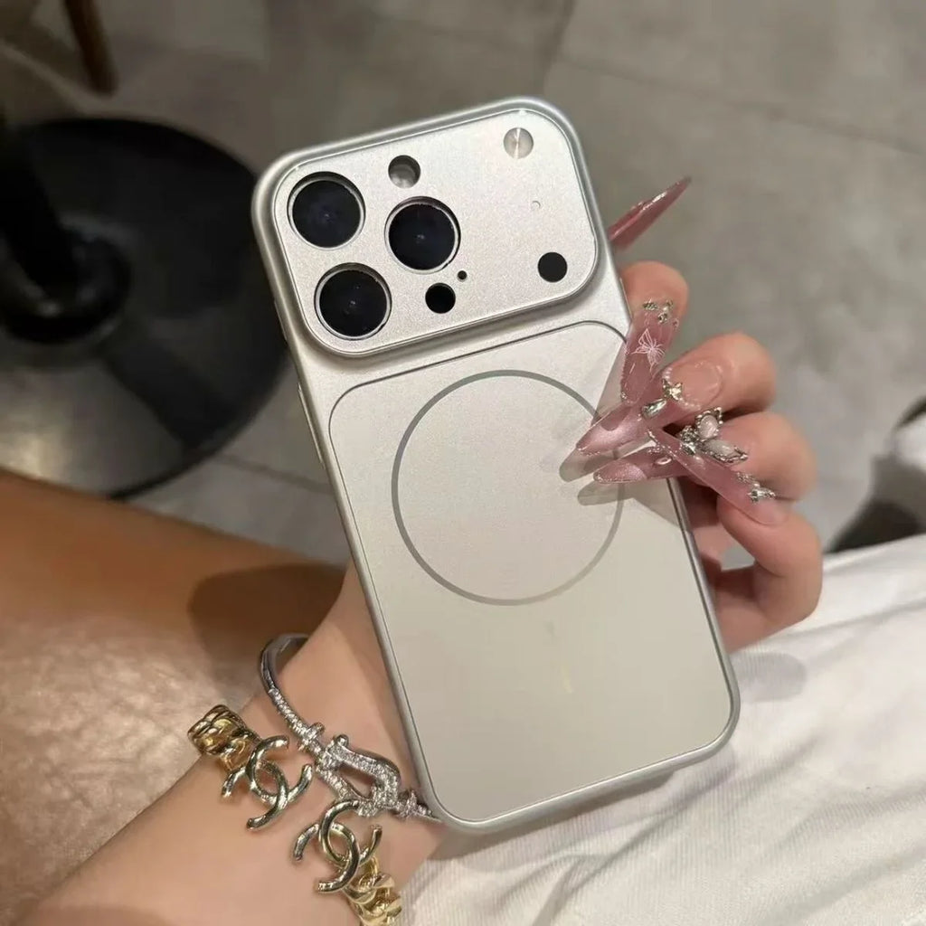 Original AG Nano Frosted Glass For Magsafe Phone Case For iPhone 17 Air 16 15 14 13 Pro Max Magnetic Wireless Charge Armor Cover