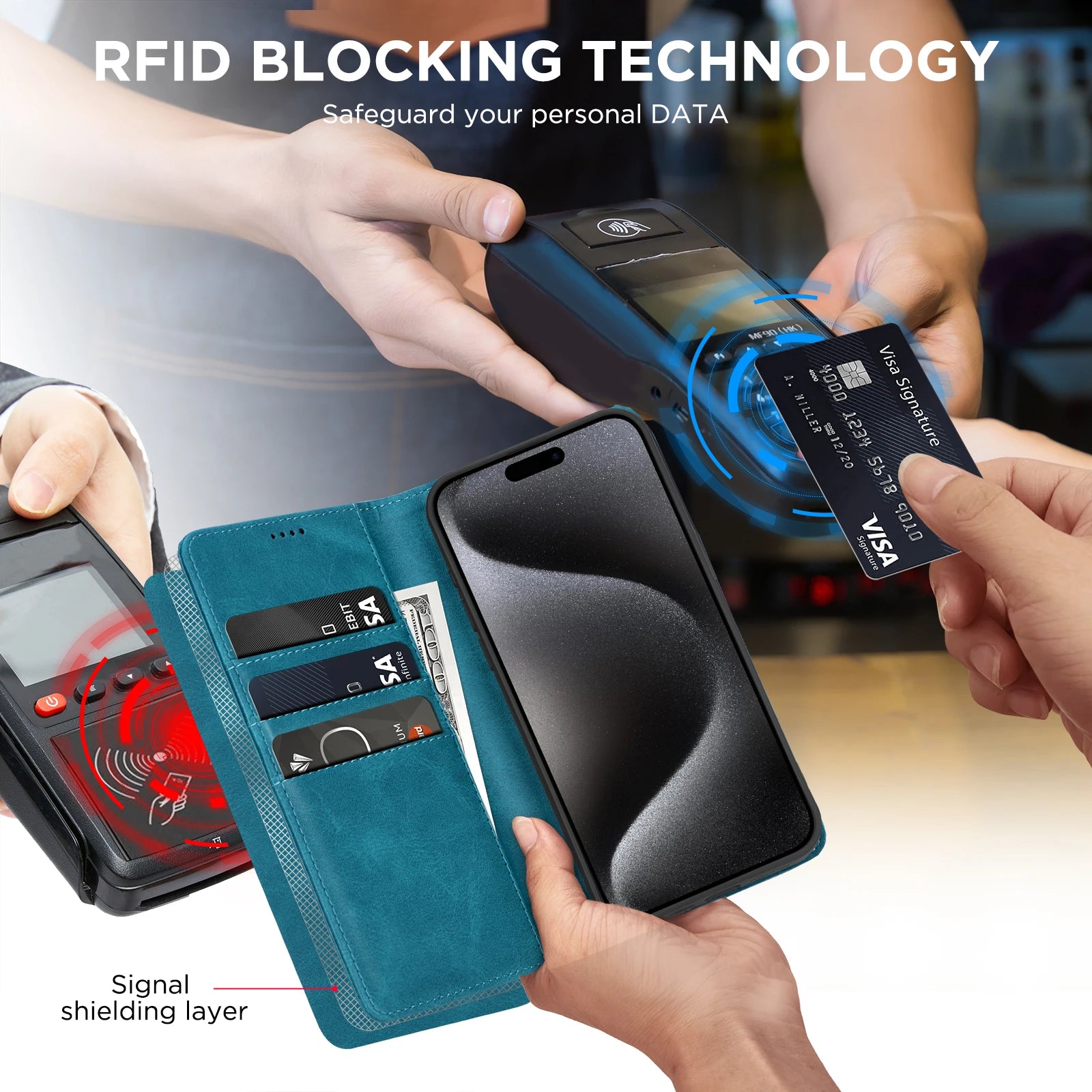 PU Leather Wallet Phone Case For iPhone 16E 16 Pro Max  15 Plus 14 13 12 Flip Cover Protective Magnetic With Picture Frame