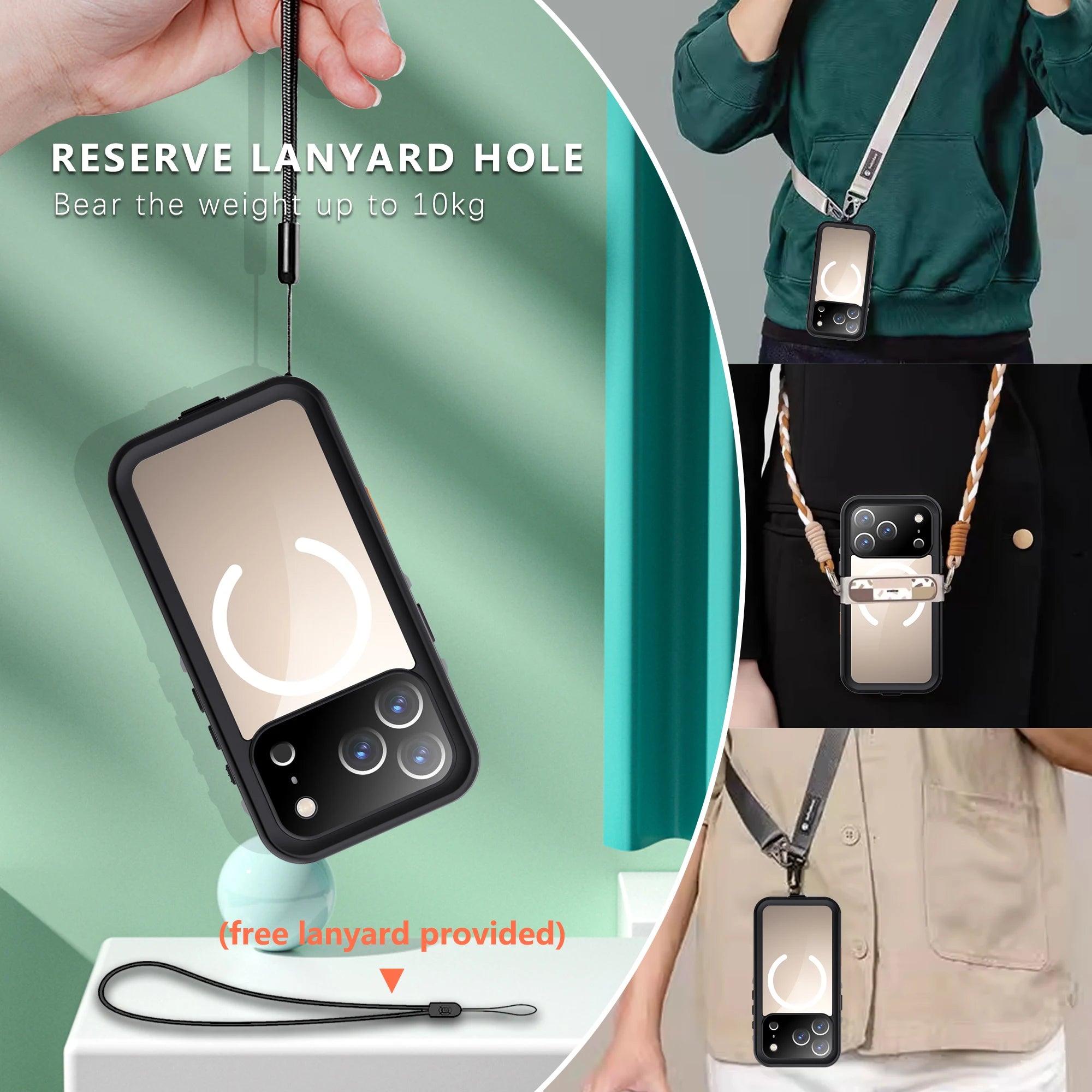 Shellbox Professional Waterproof Phone Case 360° Shockproof and Dustproof IP68 (Compatible with iPhone 17 Pro/16/15/14/13)