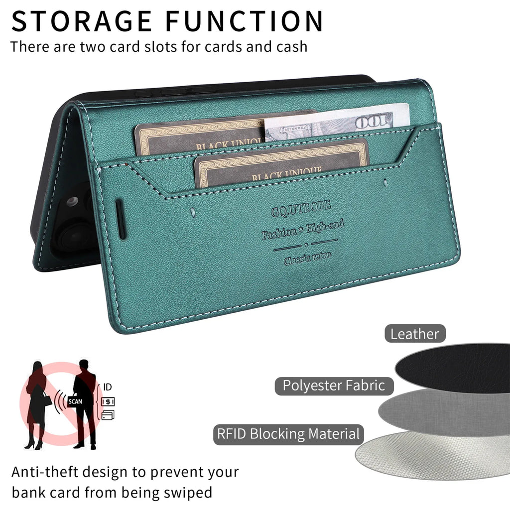 Leather Flip Phone Case For Samsung Galaxy S10 Plus S20 S21 FE S22 S23 S24 S25 Note20 Ultra Magnetic Wallet Bracket Protect Cove