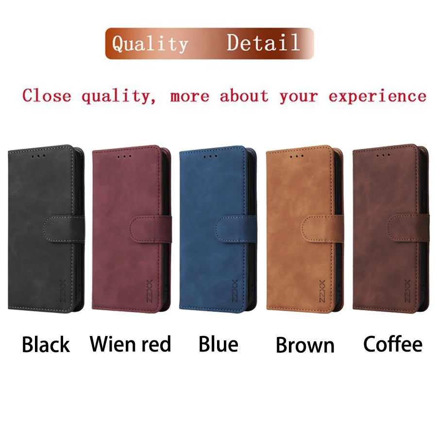 ZZXX Leather Wallet Phone Case For iPhone 16e 16 Pro Max 15 14 13 Mini 12 11 X XS XR SE2 8 7 6s Plus Flip Card Slot Holder Cover