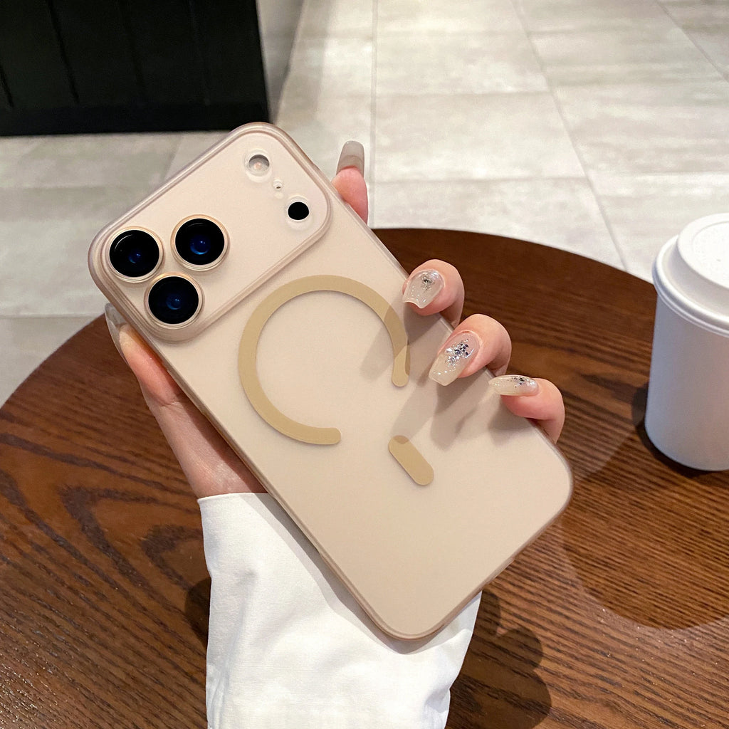 Luxury Ultra Thin Matte Clear For Magsafe Case for iPhone 17 Air 16 15 14 Plus 13 12 11 Pro Max Magnetic Wireless Charge Cover