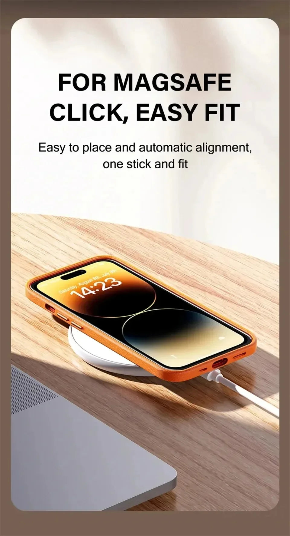 Luxury MagSafe Case for Apple iPhone 17 Pro Max 16 13 12 14 15 Plus Leather Official Style MacSafe Magnetic i Phone Cover Etui