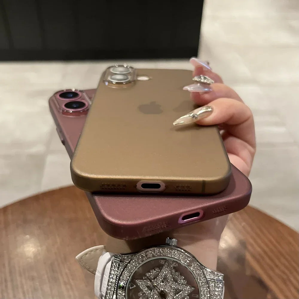 Ultra Thin PP Case For iPhone 17 16 15 14 13 12 11 Pro Max 16 15 Plus Matte Cover For iPhone 17 Air Slim Clear Shockproof Case