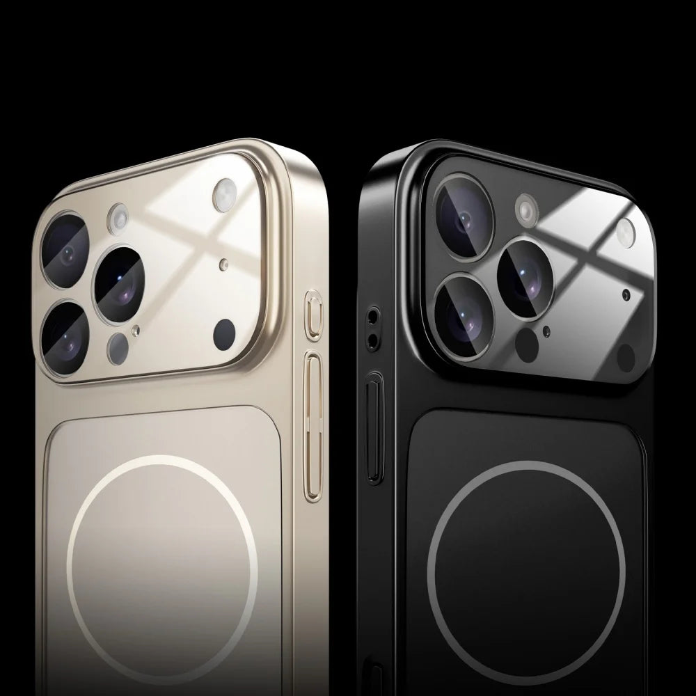 Original Glass Nano Matte Case For iPhone 17 Air 16 15 14 13 Pro Max 17Pro Magnetic For Magsafe Wireless Charging Armor Funda